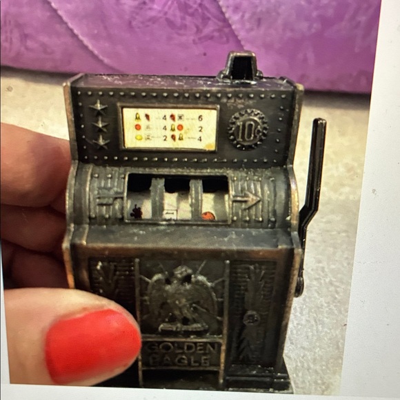 Die Cast Pencil Sharpener Miniature Metal Golden Eagle Machine Vintage - Picture 6 of 11